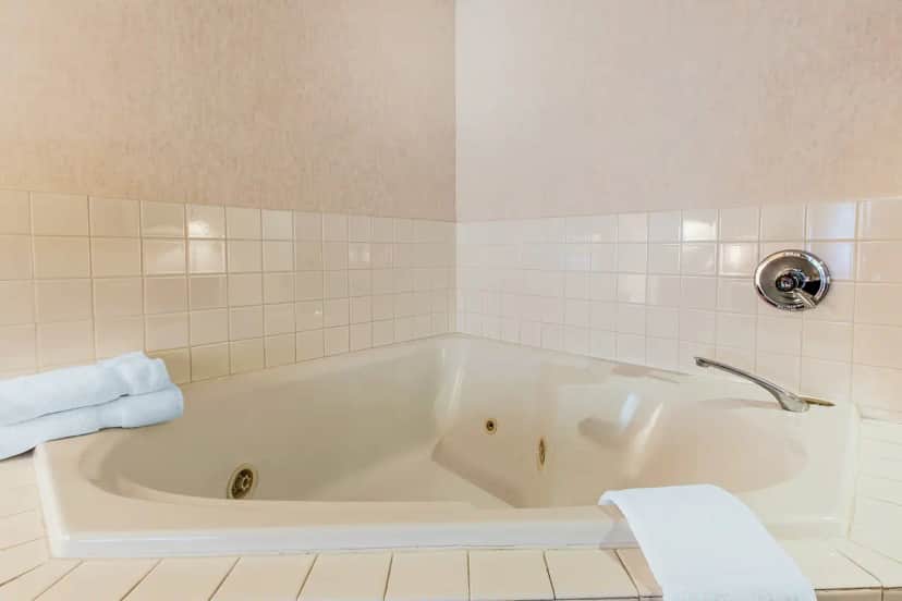 Private in-room jacuzzi tub at Quality Inn & Suites