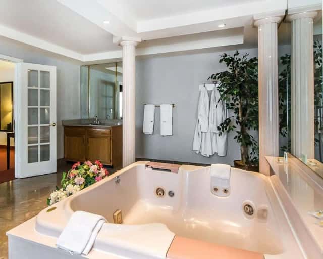 Private in-room hot tub