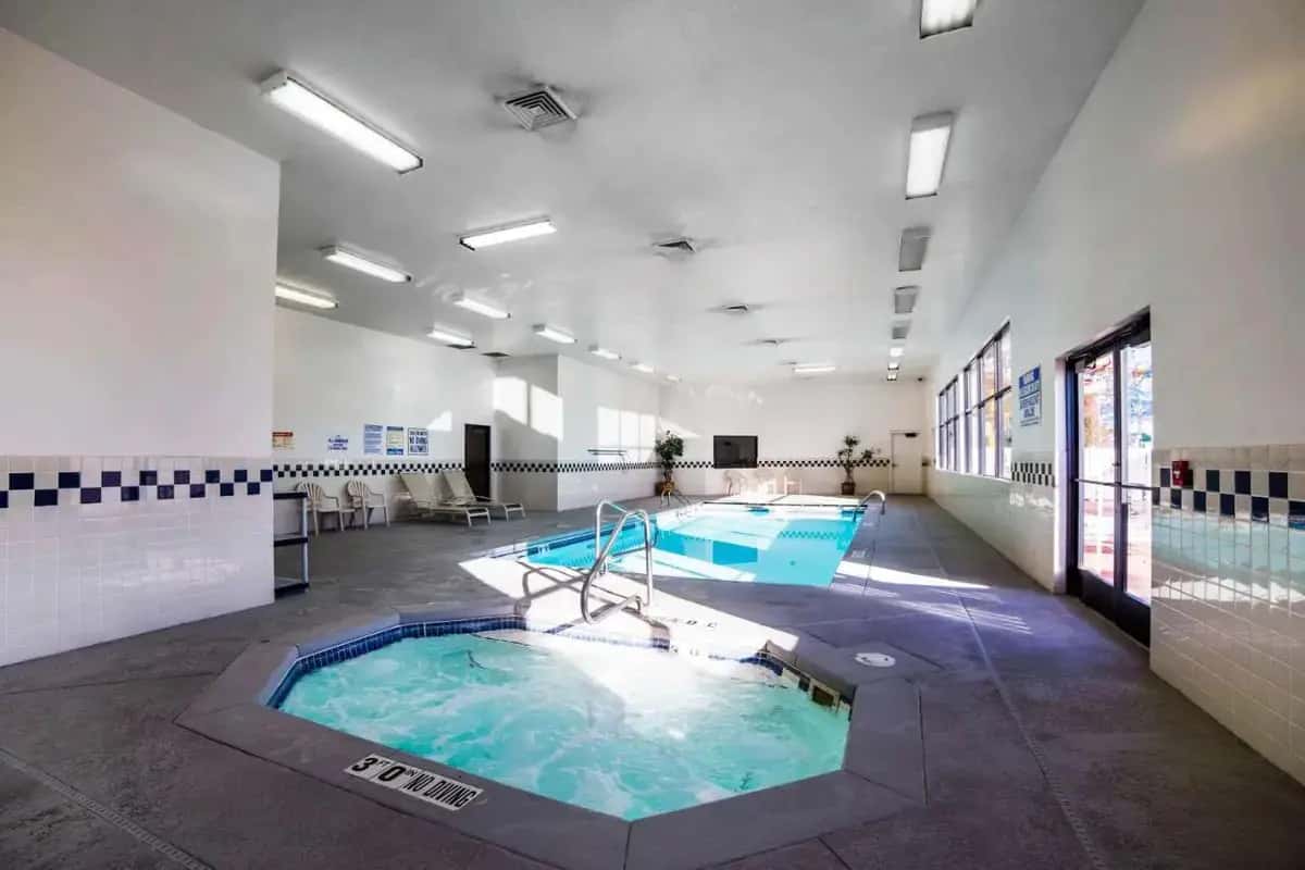 a large indoor swimming pool in a building at Quality Inn Draper near Salt Lake City in Draper
