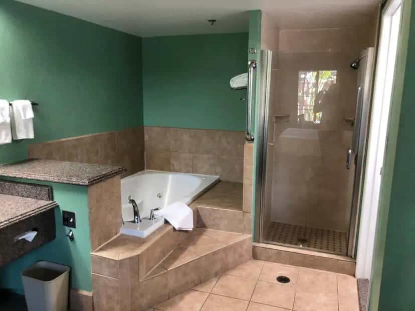 In-room hot tub at Quality Inn Hemet - San Jacinto in Cabazon, CA