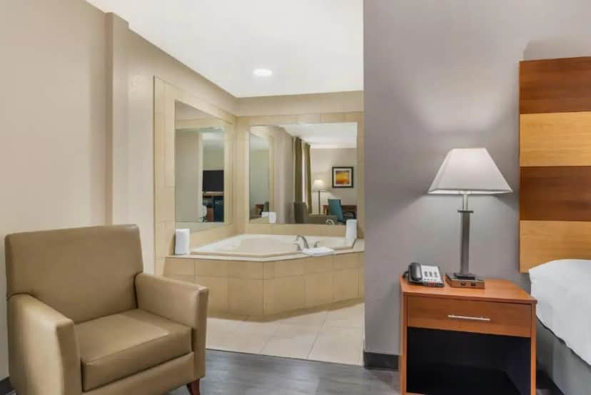 Private in-room jacuzzi tub in the Superior King Room - Non Smoking at Quality Inn Loganville US Highway 78