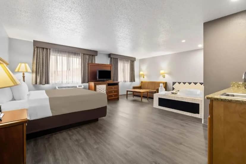 Private in-room jacuzzi in the King Suite with Hot Tub - Non-Smoking at Quality Inn Rapid City