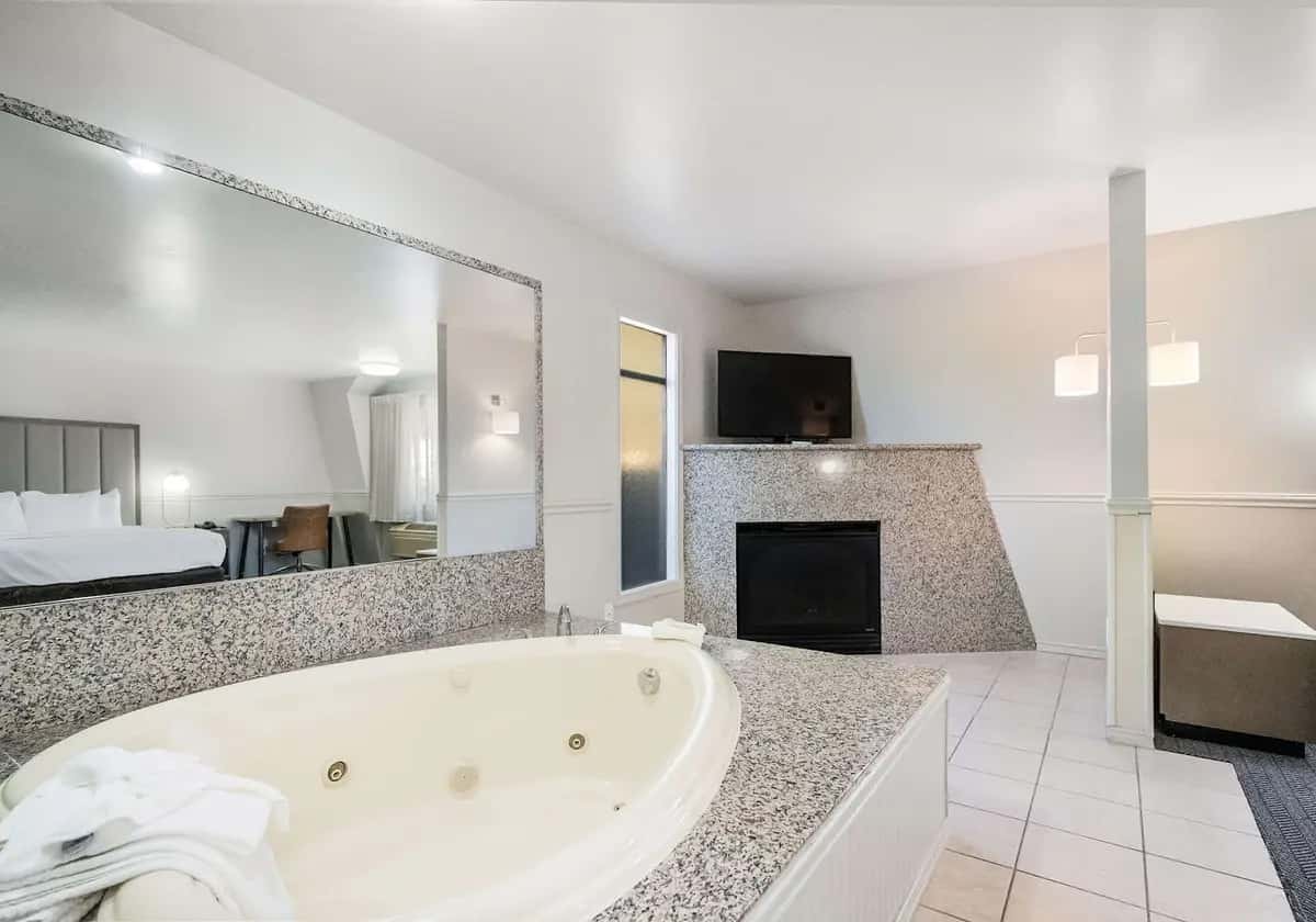 Private in-room jacuzzi tub at Quality Inn South Lake Tahoe