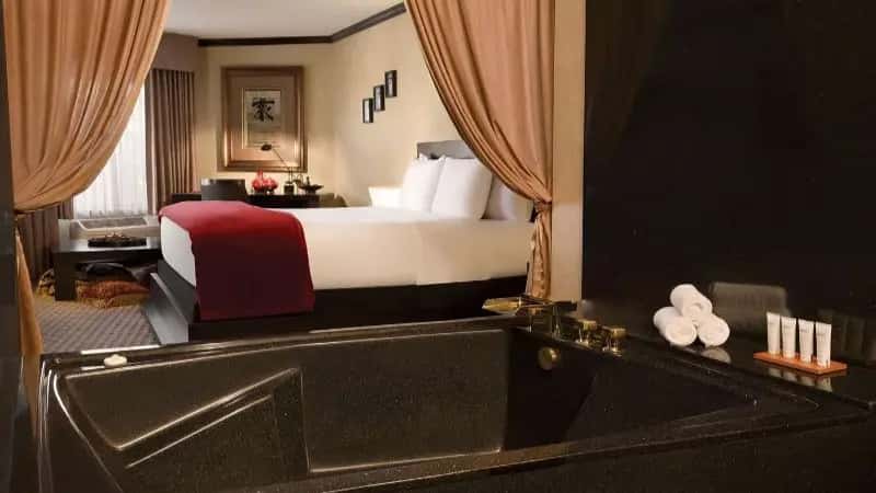 In-room hot tub at Radisson Hotel Colorado Springs Airport in Colorado Springs, CO