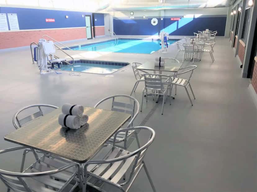 Shared indoor hot tub at Radisson Hotel La Crosse in La Crosse, WI
