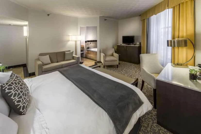 Private in-room jacuzzi tub in the Suite, 1 King Bed, Non Smoking, Jetted Tub at Radisson Lackawanna Station Hotel Scranton