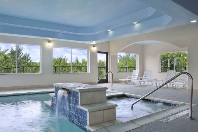 Shared outdoor hot tub at Ramada by Wyndham South Waco