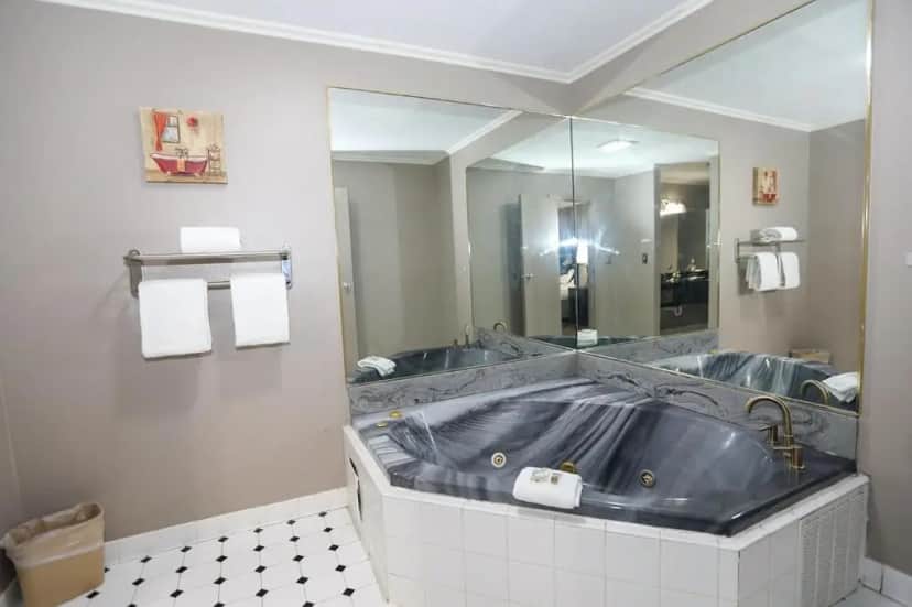 Private in-room jacuzzi tub in the Two Room Suite with One King Bed & Spa Bath Non-Smoking at Red Roof Inn & Suites Lexington - Hamburg