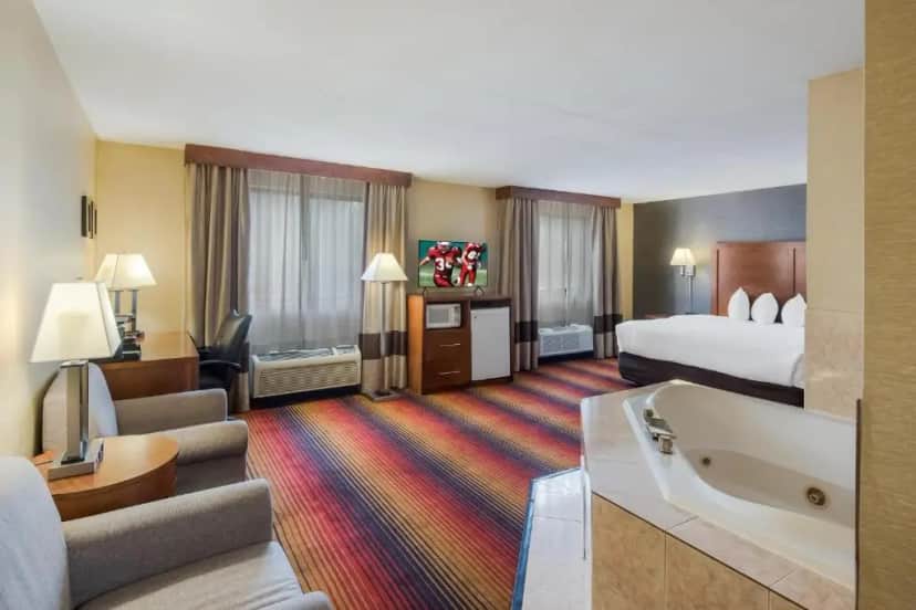 Private in-room jacuzzi tub in the Suite King with Spa Bath Disability Access Non-Smoking at Red Roof Inn Fairfield