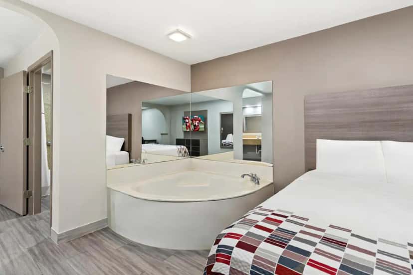 In-room hot tub at Red Roof Inn Stafford, Tx in Stafford, TX