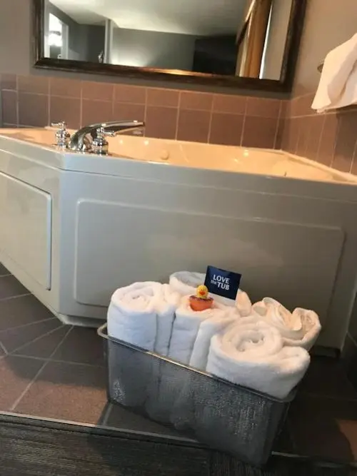 Private in-room jacuzzi tub in the Superior King Room at River District Hotel