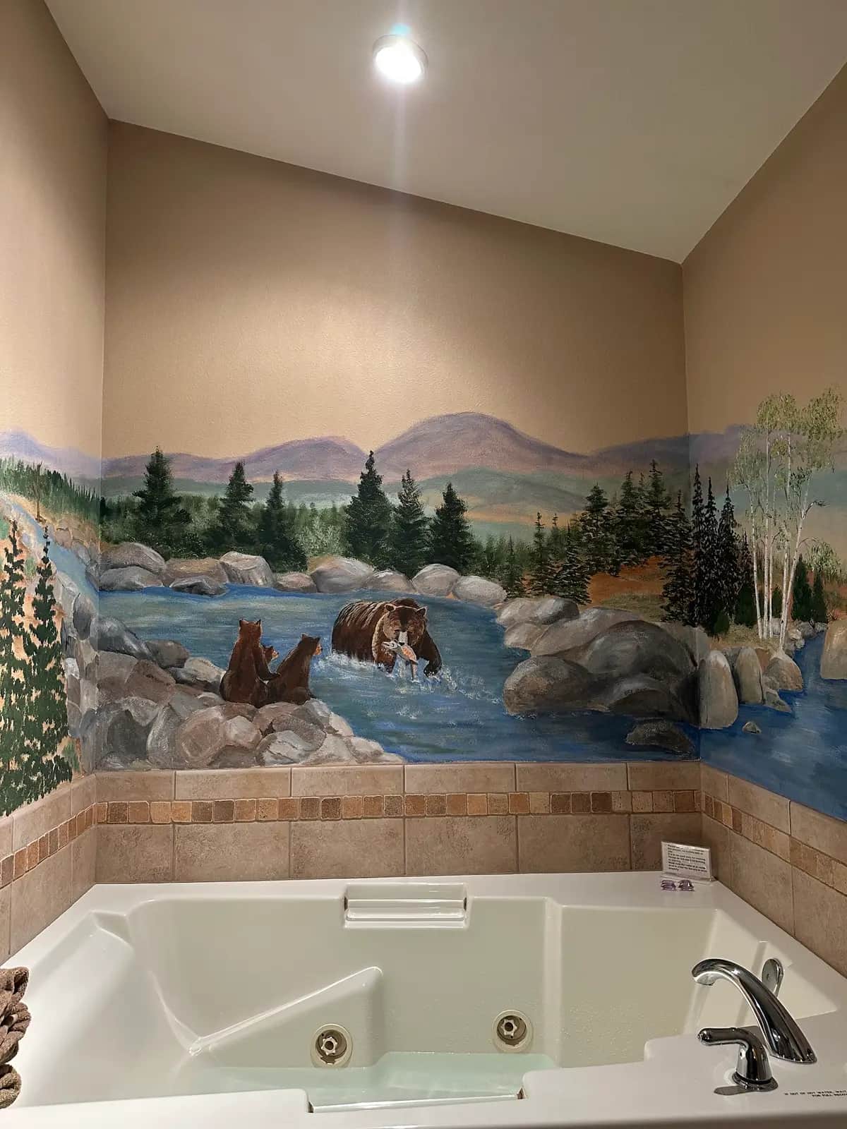 Private in-room jacuzzi tub at River Stone Resorts and Bear Paw Suites