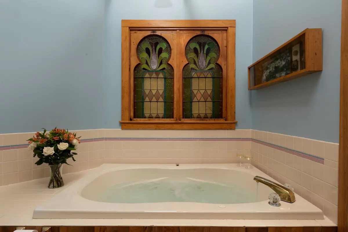 Private in-room jacuzzi tub at Riverboat Suites