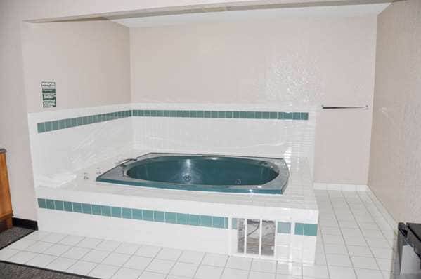 Private in-room jacuzzi at Rodeway Inn