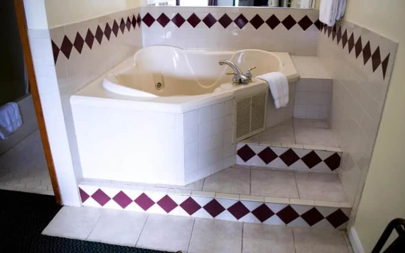 Private in-room jacuzzi tub in the King Room at Rodeway Inn Augusta West - Fort Gordon