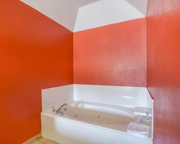 Private in-room jacuzzi tub at Rodeway Inn Humble