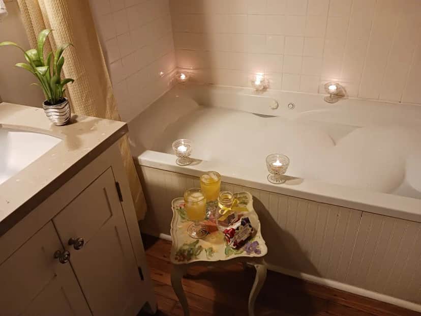Deep soaking bathtub at Rosemont B&b Cottages