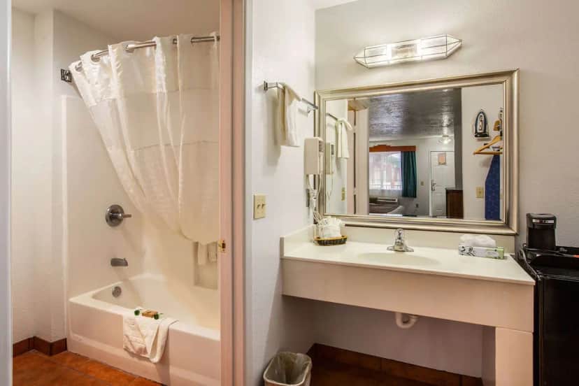 Private in-room jacuzzi tub at Sandia Peak Inn Old Town ABQ, a Howard Johnson by Wyndham