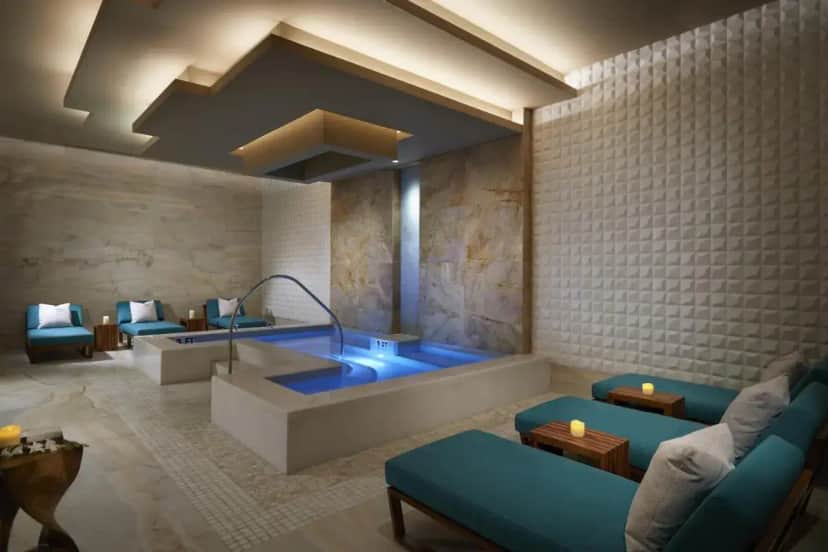 a living room with a hot tub in the middle at Seminole Hard Rock Hotel and Casino Tampa in Tampa