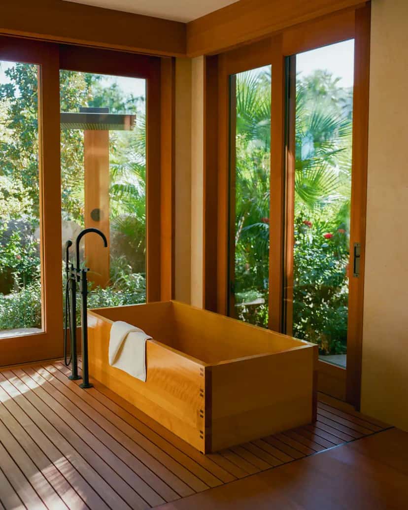 In-room hot tub at Sensei Porcupine Creek in Rancho Mirage, CA
