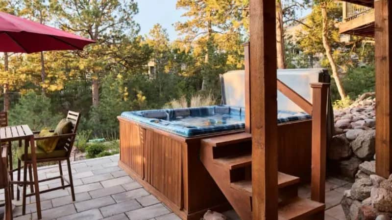 Private in-room jacuzzi at Serene Backyard Views ★ Near CM Zoo ★ Hot Tub ★