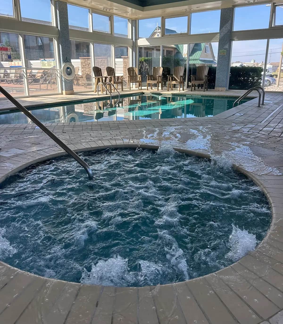 Shared indoor hot tub at Shutters On the Banks