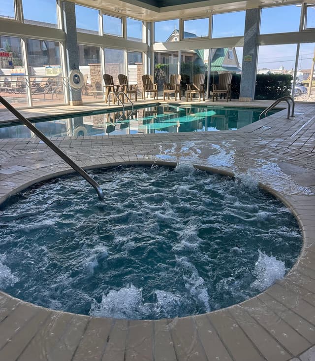 Shared indoor hot tub