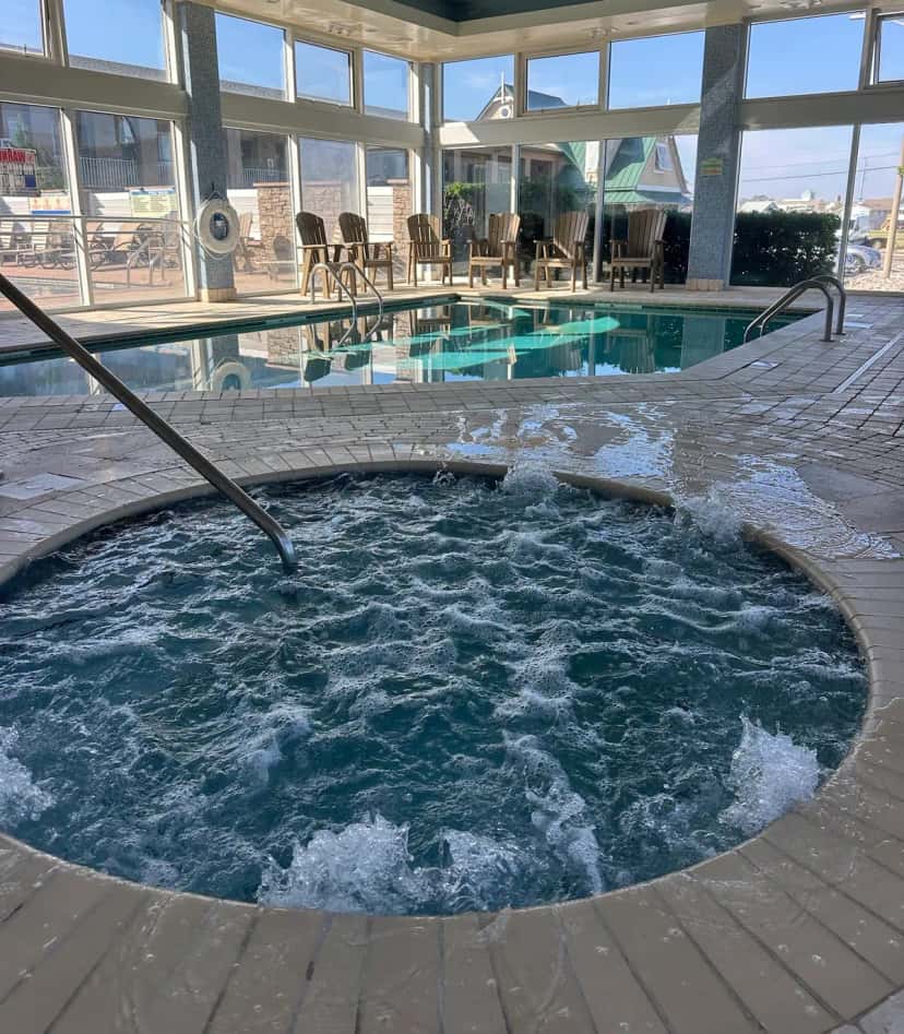 Shared indoor hot tub at Shutters On the Banks in Kill Devil Hills, NC