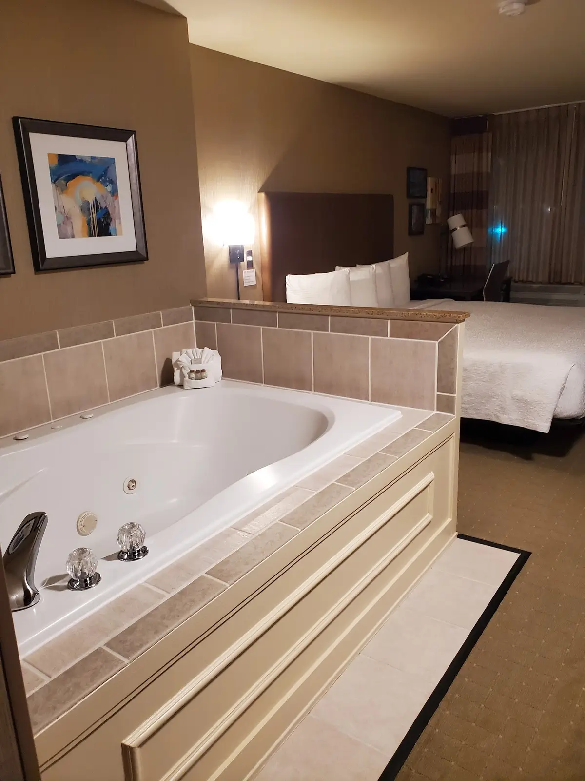 Private in-room jacuzzi tub at Silver Cloud Hotel - Seattle Lake Union