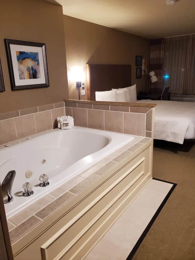 Private in-room jacuzzi tub at Silver Cloud Hotel - Seattle Lake Union