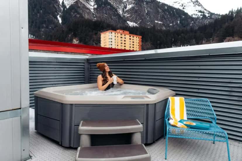 In-room hot tub at Silverbow Inn in Juneau, AK