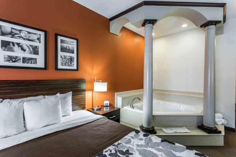 Private in-room jacuzzi at Sleep Inn And Suites Lubbock