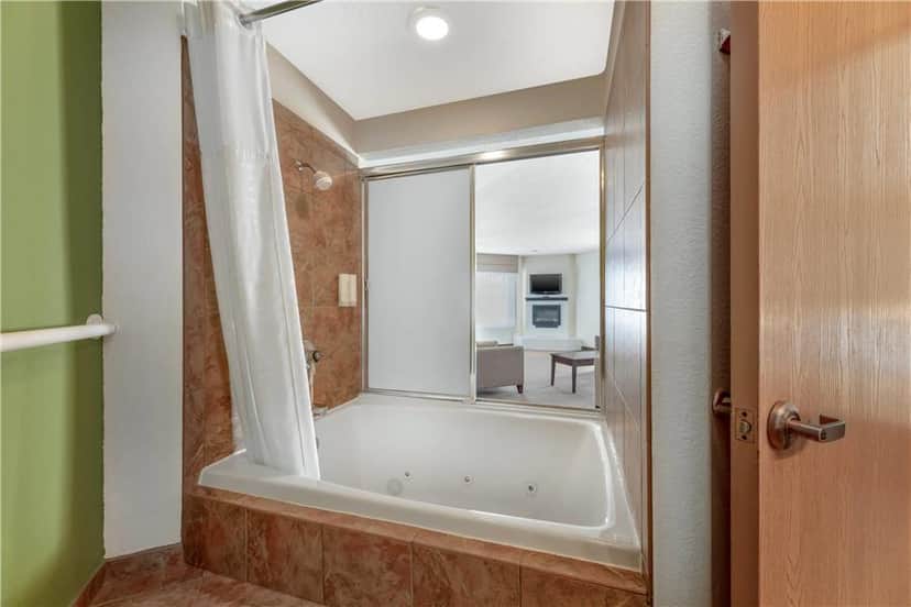 Private in-room jacuzzi tub at Sleep Inn