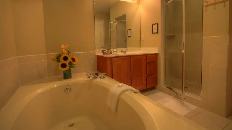 In-room hot tub at Spruce Point Inn Resort and Spa in Boothbay Harbor, ME