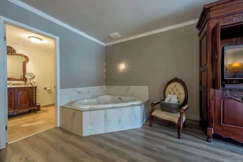 Private in-room jacuzzi tub in the Suite, 1 King Bed, Non Smoking at St Christophe Hotel & Spa