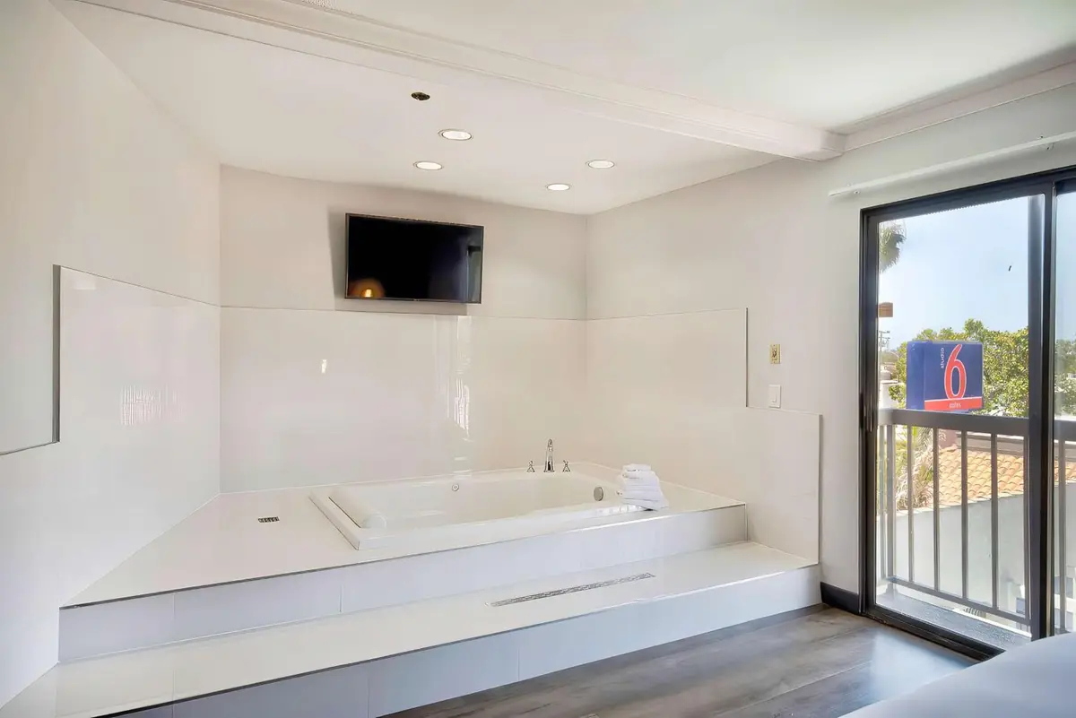 Private in-room jacuzzi in the King Room with Spa Bath - Non-Smoking at Studio 6 Suites Lawndale, CA - South Bay