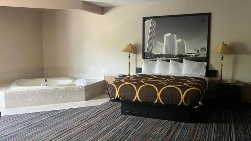 Private in-room jacuzzi in the King Suite with Spa Bath - Non-Smoking at Super 8 by Wyndham Albany