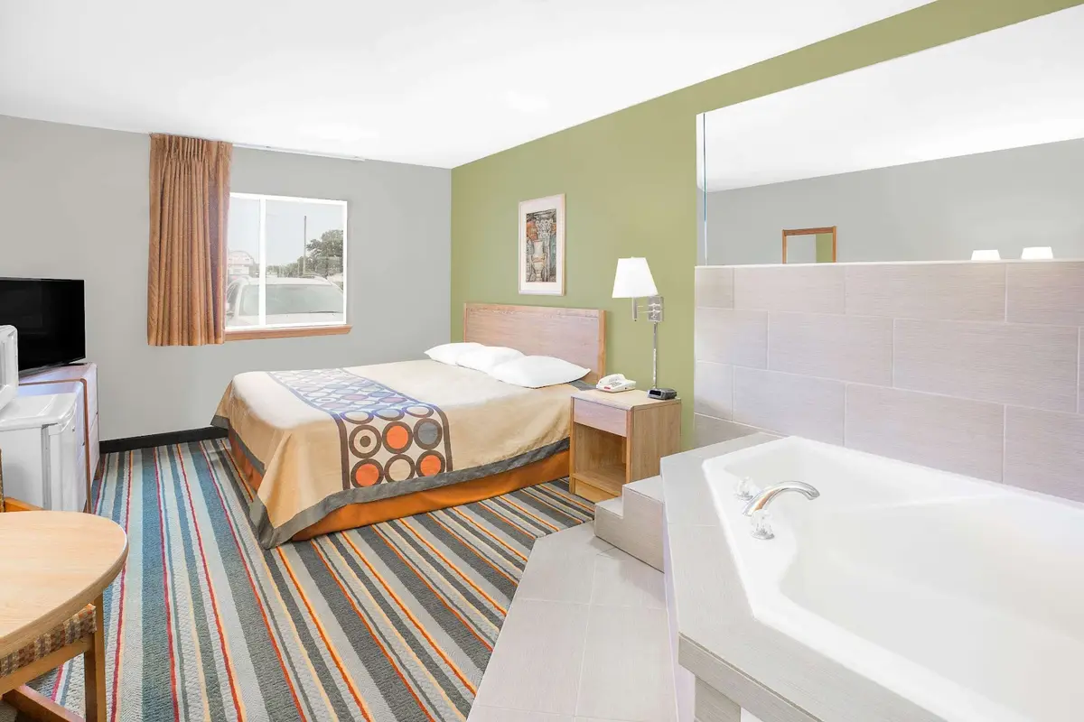 Private in-room jacuzzi tub at Super 8 by Wyndham East Moline