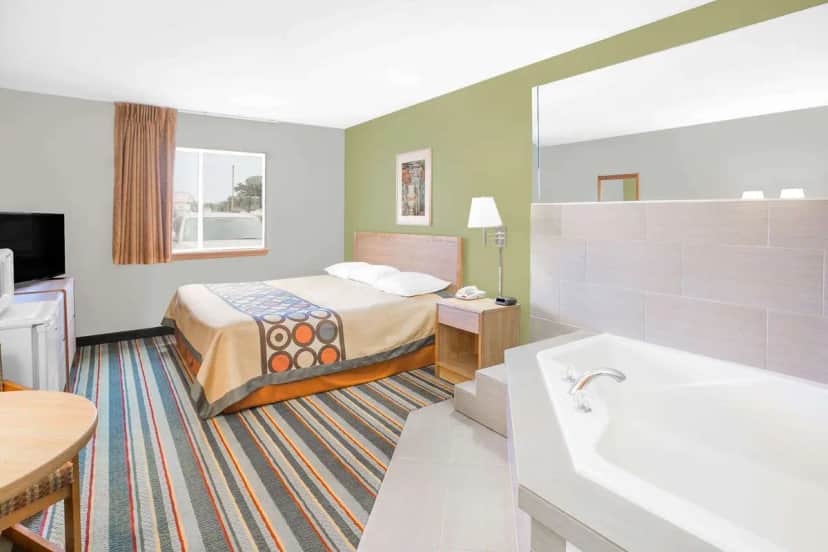 Private in-room jacuzzi tub at Super 8 by Wyndham East Moline