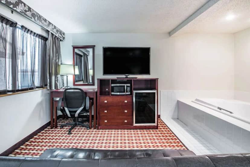 Private in-room jacuzzi tub at Super 8 By Wyndham Harlingen TX