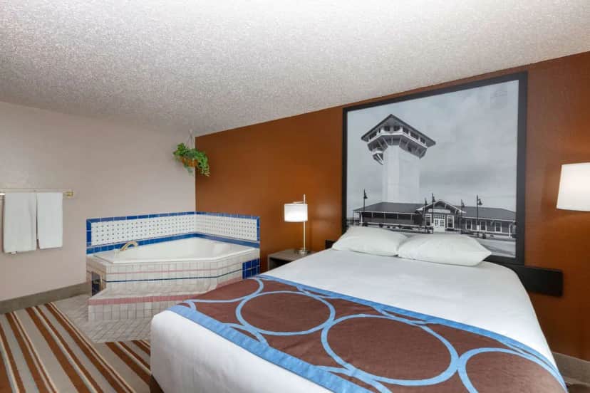 Private in-room jacuzzi at Super 8 By Wyndham North Platte