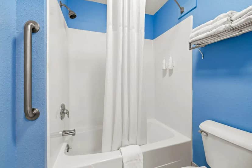 Private in-room jacuzzi tub at Super 8 by Wyndham Osseo WI