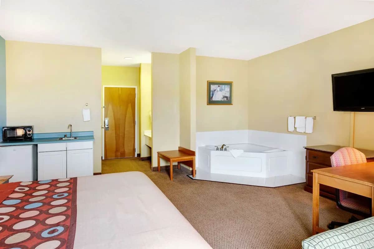 Private in-room jacuzzi at Super 8 by Wyndham Salisbury