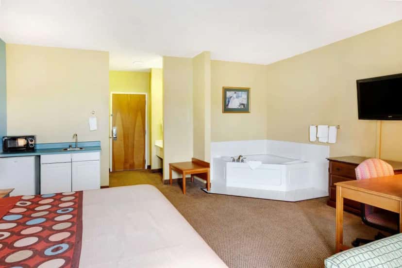 In-room hot tub at Super 8 by Wyndham Salisbury in Salisbury, NC