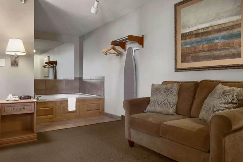 Private in-room jacuzzi tub at Super 8 by Wyndham Sioux Falls/41st Street