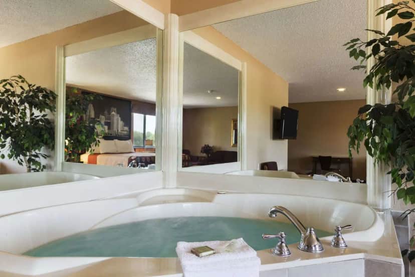 Private in-room jacuzzi at Super 8 by Wyndham Taylor/Detroit Area