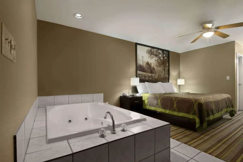 Private in-room jacuzzi at Super 8 by Wyndham Tupelo Airport