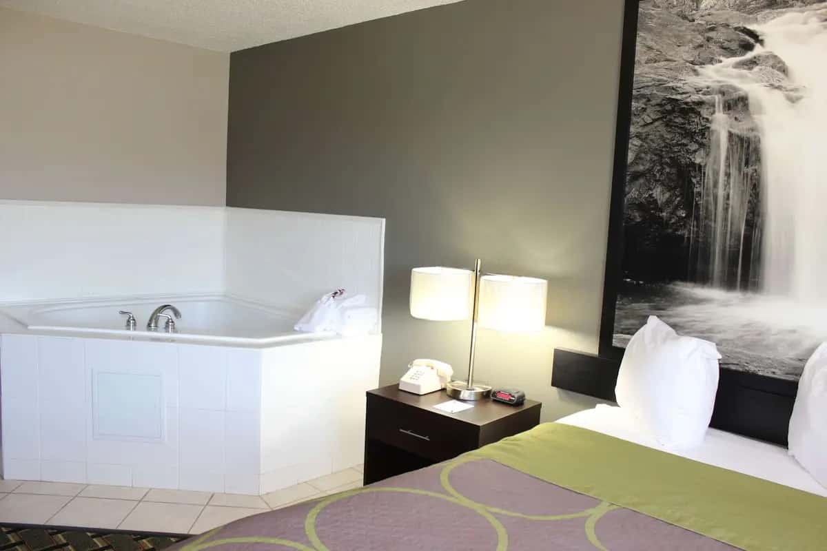 Private in-room jacuzzi at Super 8 by Wyndham Wyoming/Grand Rapids Area