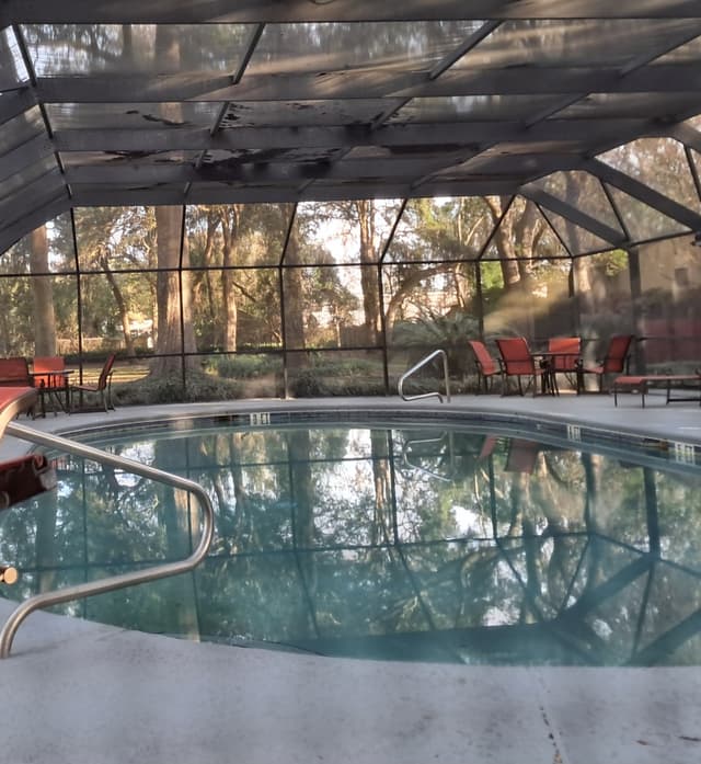 Shared indoor hot tub