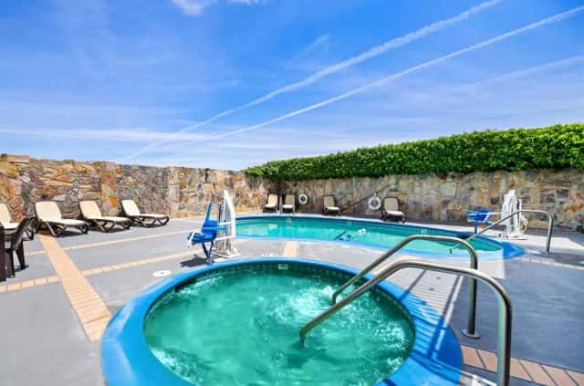 Shared outdoor hot tub